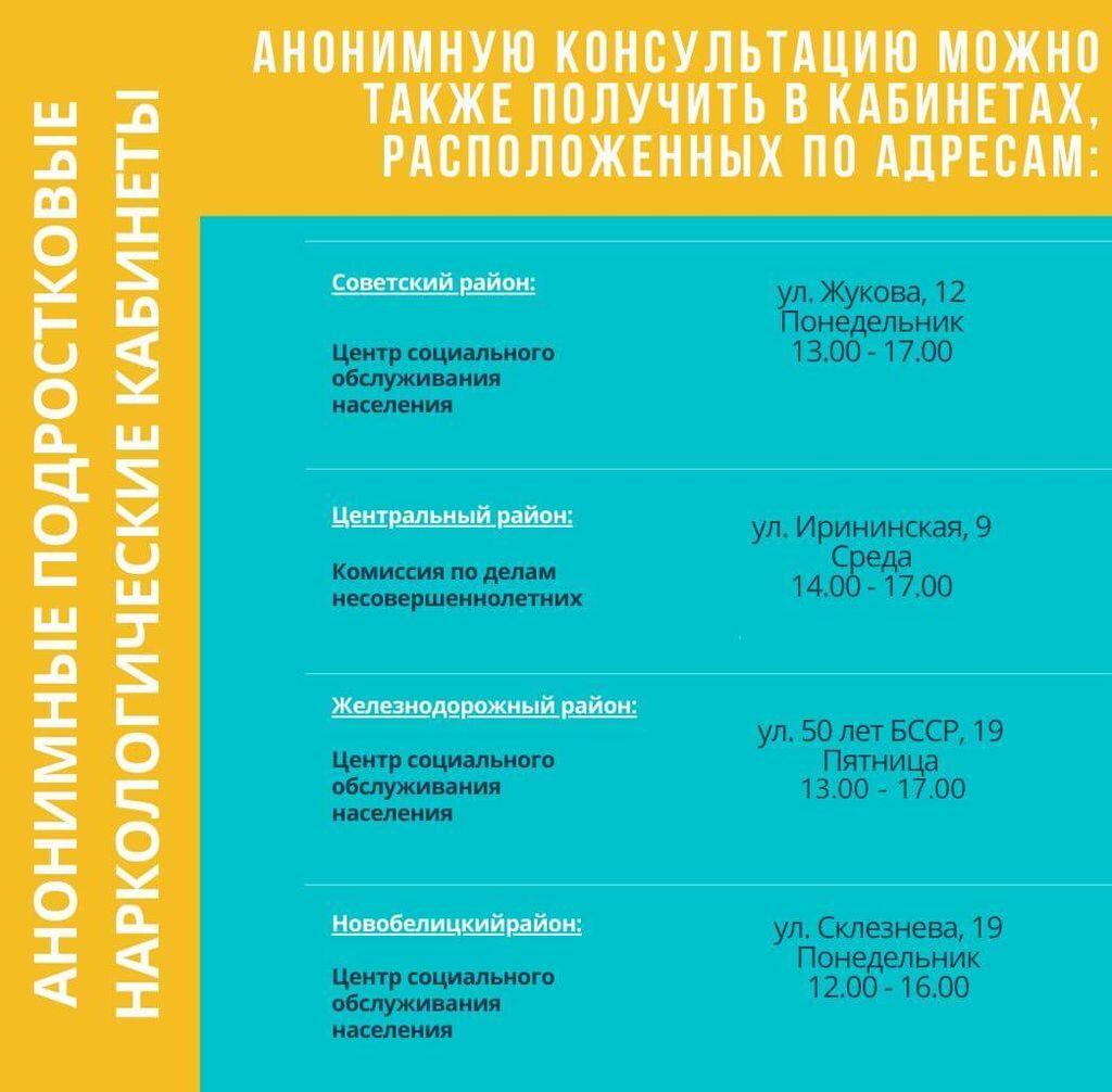 Анонимные наркологические кабинеты
